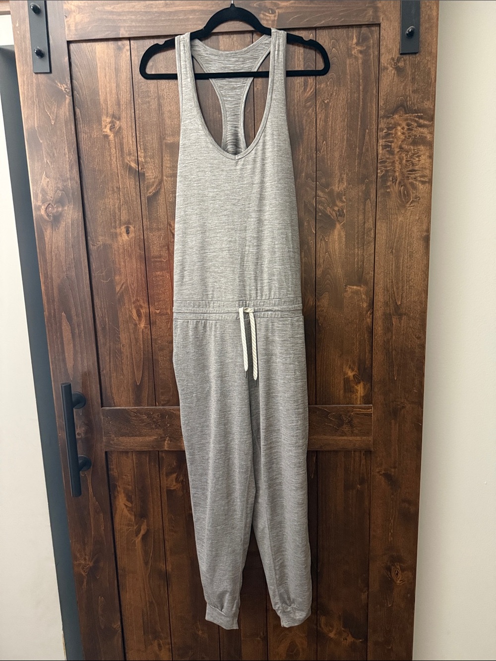 Vuori lux performance jumpsuit heathered gray size medium (see measurements)